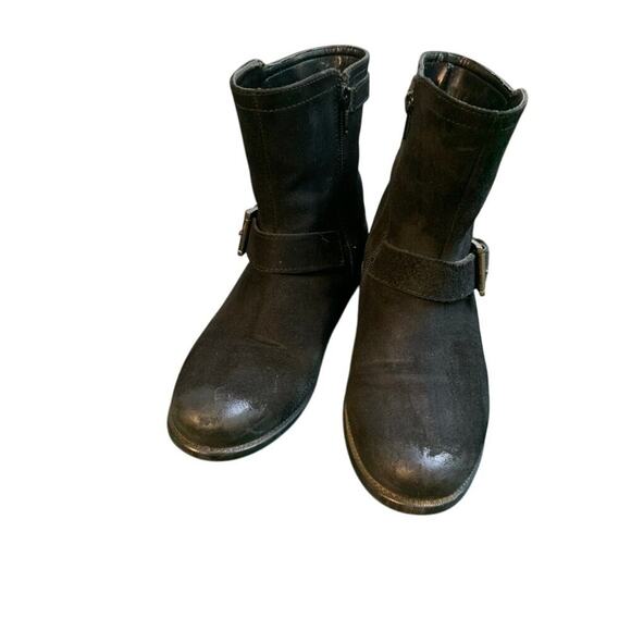 Clarks Womens Size 7M Black Nubuck Leather Plaza Float Boots Style 16326 - Picture 2 of 4